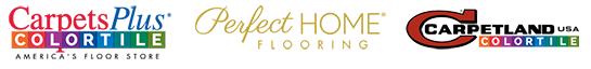 CarpetsPlus ColorTile, Perfect Home Flooring and Carpetland USA ColorTile logos